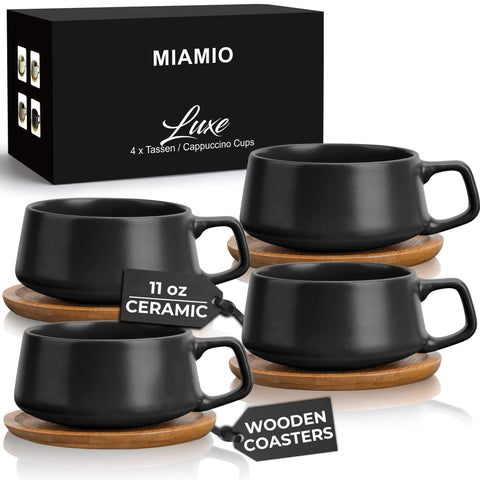 Skodelice za kavo, Luxe črna (4x320 ml)