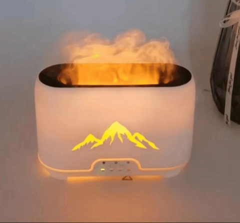 Difuzor vlažilec zraka Himalayas, USB-C, daljinec, učinek plamena
